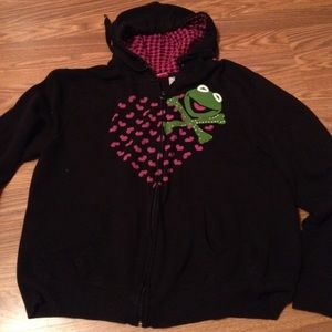 Kermit heart hoodie