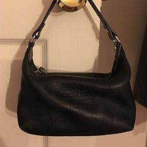 Black leather Coach bag