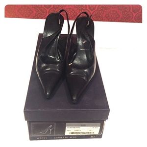 Prada sling back pointy toe pumps