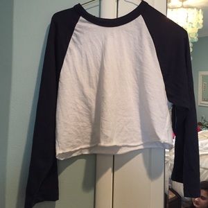BNWOT American Apparel Cropped Baseball Tee