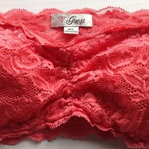 Guess Lace Strapless Bralette Size M/L NWOT