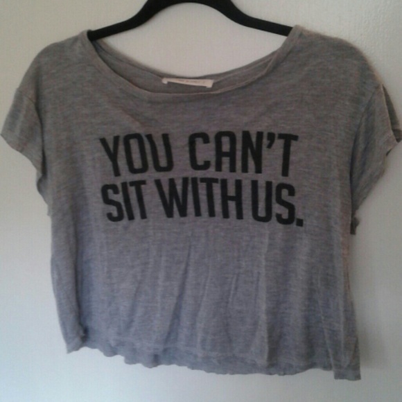 "You can sit with us" crop top