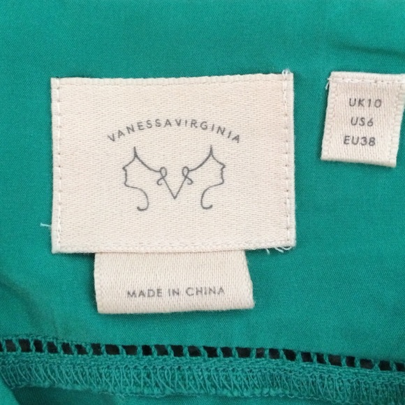 Empire waist green silk top