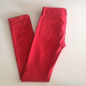 American Apparel Slim Red Denim Jeans