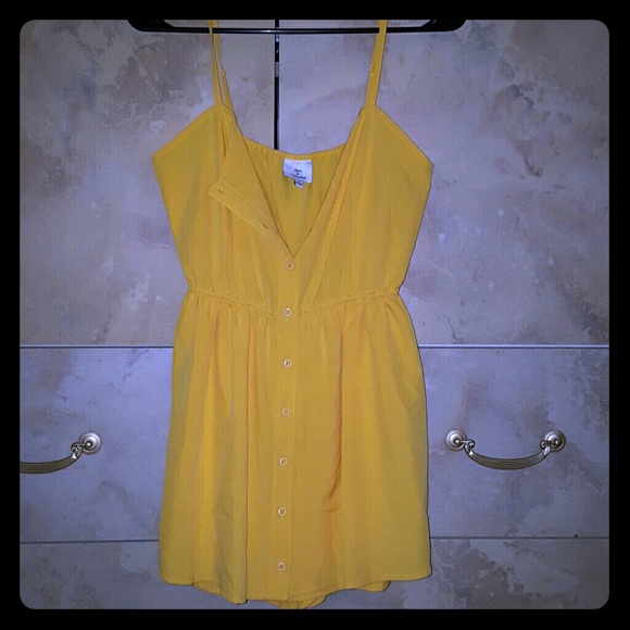 Yellow Shorts Romper