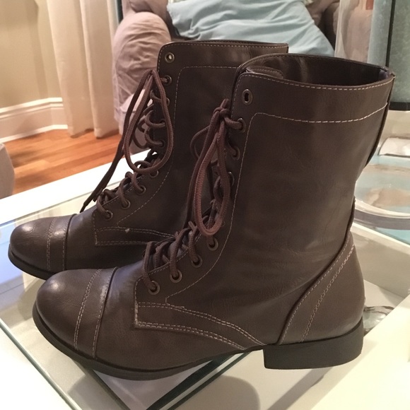 Brash Shoes Brash Combat Laceup Boots Brown 8 Poshmark