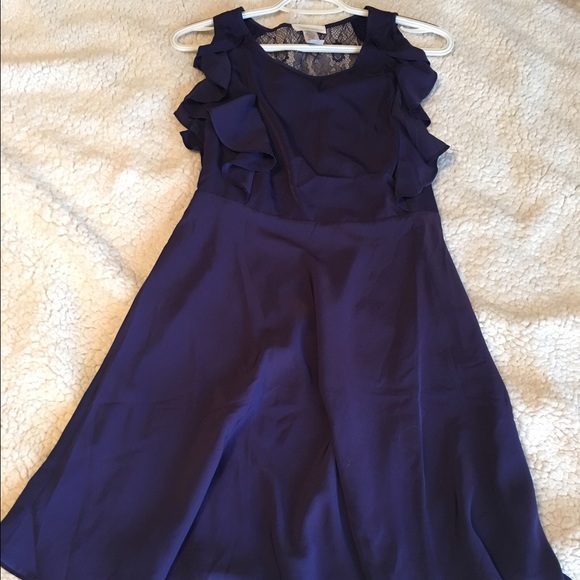 Blue lace back dress