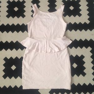 Zara Peplum Pale Pink Mini Dress