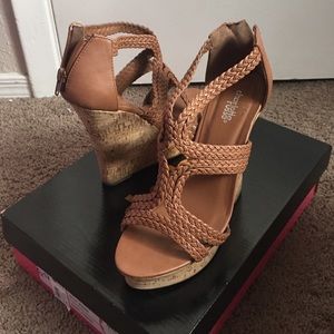 Brown Charlotte Russe wedges. Size 8