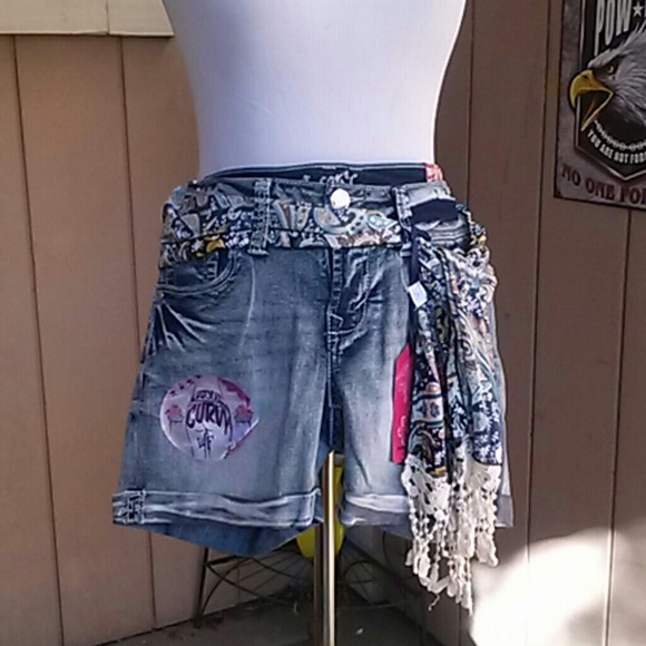 Denim shorts