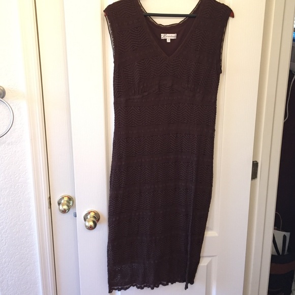 Women’s Beautiful Brown Lace Dress Size 10