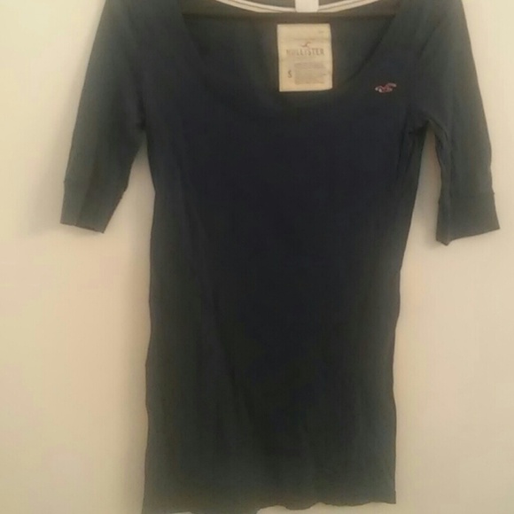 Hollister dark blue half sleeve shirt