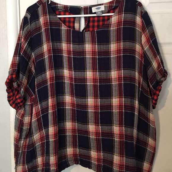 Old navy plaid blouse