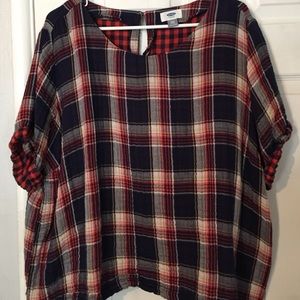 Old navy plaid blouse