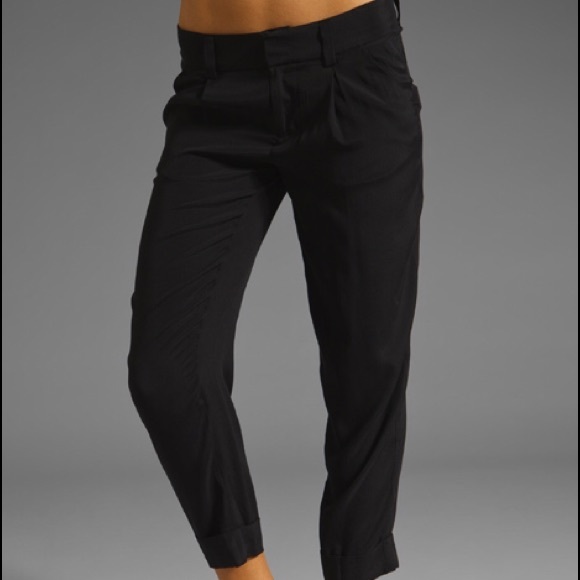 Alice + Olivia Silk Arthur Ankle Pants
