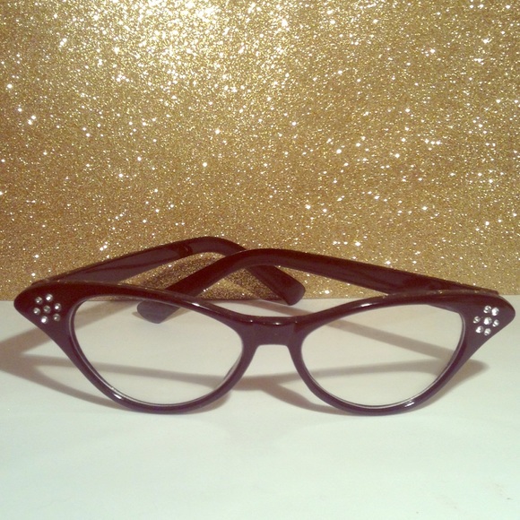 Black cat eye personality glasses
