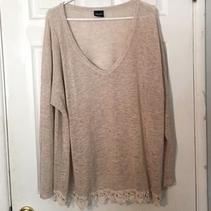 Long sleeve embroidered top