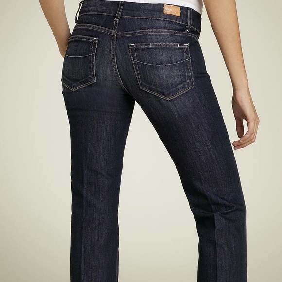 Paige Flared Dark Wash Denim Size 25