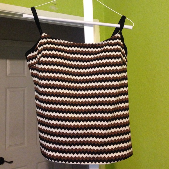 Chevron swim tank top