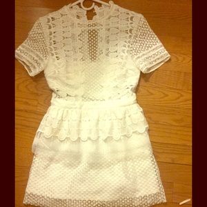 white lace dress