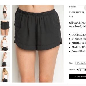 Brandy Melville Zadie Shorts
