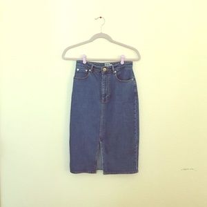 ASOS Denim knee-length pencil skirt