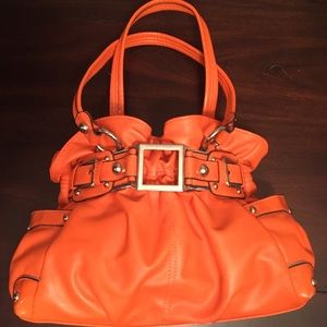 Bright Orange Wilsons Leather Satchel!