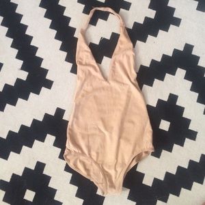 Tan American Apparel Leotard Tank