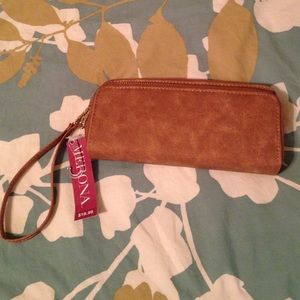 Cognac clutch/wallet