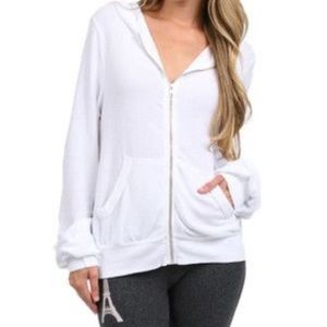 Authentic wildfox white zip up