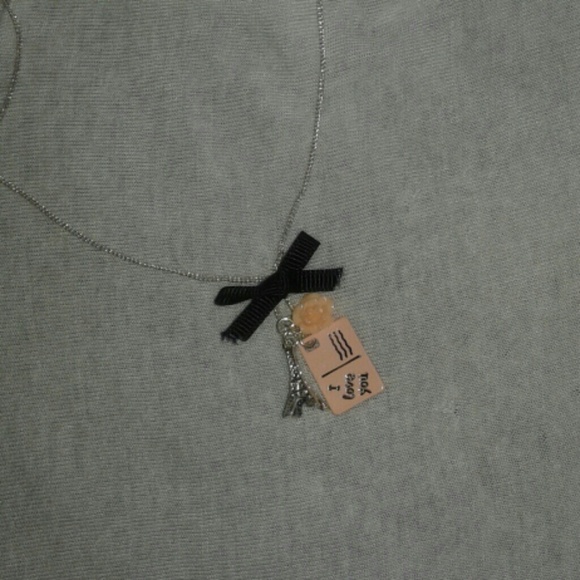Paris themed charm necklace