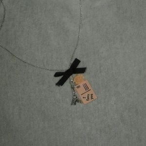 Paris themed charm necklace