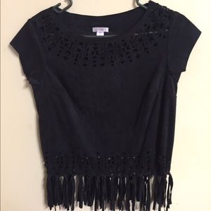 Cute suede black shirt