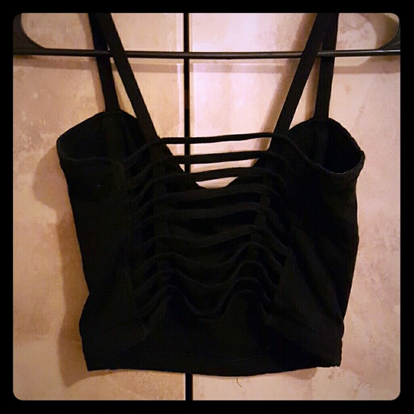 Ribbed Open Back Crop Top