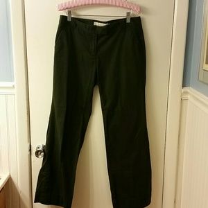 J. Crew forest green wide leg chinos
