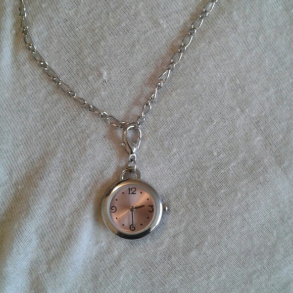 Vintage clock necklace