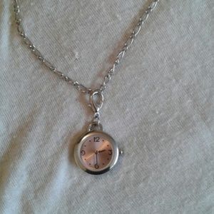 Vintage clock necklace
