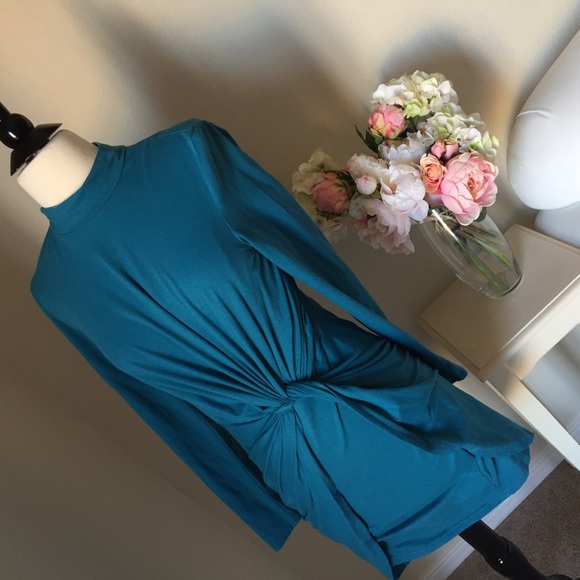 Teal knot long sleeve dress - Picture 5 of 5