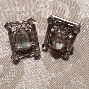 Rhinestone Clip-On Earrings