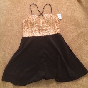 Black and Champagne sequins