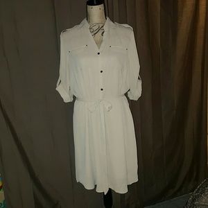 New York and Company Military Shirt Dress
