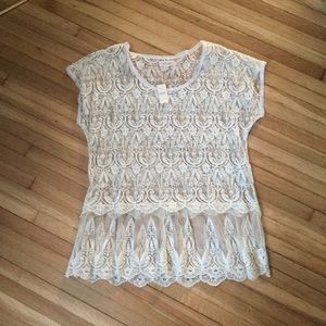 NWT Longer Lace Shirt