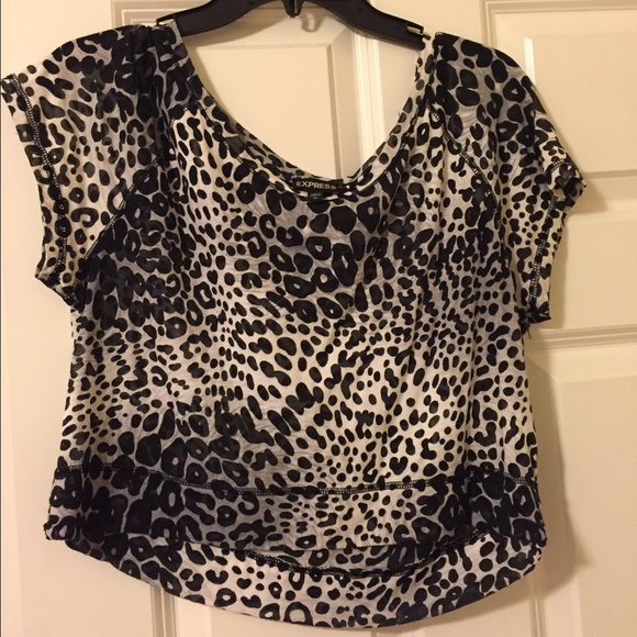 Leopard print crop top from express!