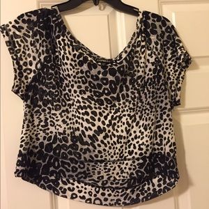 Leopard print crop top from express!