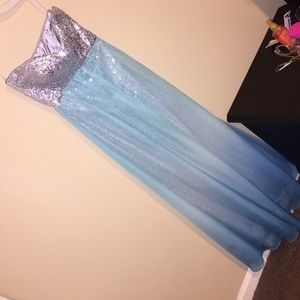 Strapless glitter dress