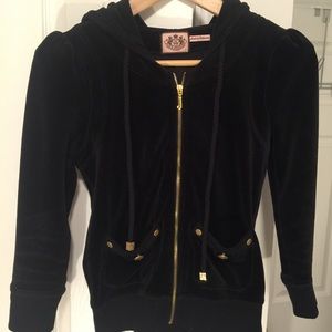 Juicy Couture Black Gold Velvet Jacket