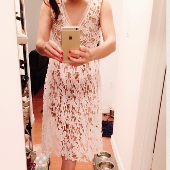 white midi dress