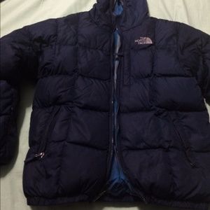 Children's large reversible north face .