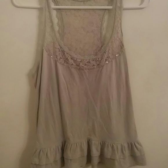 Hollister tank w/lace &beads