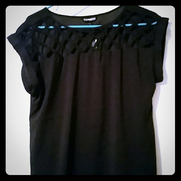 Beautiful Lattice Cut Out Top from Express